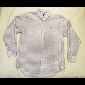 Vineyard Vines M Shirt Blue Checked Mens Whale